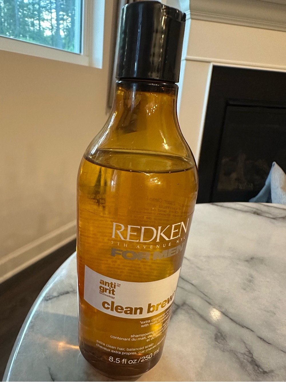 Redken Clean Brew Clarifying Shampoo Bottle - Amber & Black for MEN